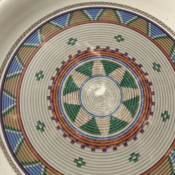 STUDIO NOVA LIMA Vintage Woven Print Hypnotic Plates, Coffee Cups -18 Pieces - Picture 4 of 16